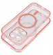 Futerał CLEAR MAG COVER z ochroną aparatu kompatybilny z MagSafe do IPHONE 16 Plus pink glitter 2