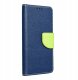 Kabura FANCY Book do MOTOROLA MOTO G75 granatowo limonkowy 1