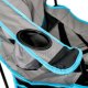 PLATINET CAMPING SET OF 2, FOLDING TABLE/ FOOTREST + CHAIR BLACK BLUE [45907] 2