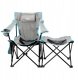 PLATINET CAMPING SET OF 2, FOLDING TABLE/ FOOTREST + CHAIR BLACK BLUE [45907] 4