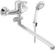 RUBINETA bathroom set: Gala-12/G faucet, long spout, shower head, holder, hose 2