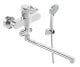 RUBINETA bathroom set: Gala-12/G faucet, long spout, shower head, holder, hose 3