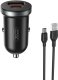 XO ładowarka samochodowa CC56 PD 30W QC+PD Czarna + KABEL USB-C 1
