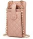 Michael Kors Pikowana torebka / saszetka na telefon 19*10,5*2cm, Pink / Różowy 2