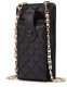 Pikowana torebka / saszetka na telefon 19*10,5*2cm, BLACK / CZARNY 1