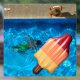 MATERAC DMUCHANY DO PŁYWANIA PLAŻA NA BASEN LÓD NA PATYKU DUŻY XXL 3