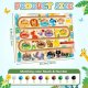 DREWNIANY LABIRYNT MAGNETYCZNY MONTESSORI NAUKA KOLORÓW I LICZENIA 9