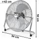 Wiatrak podłogowy stojący wentylator 120W TYBER silver 3