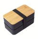 Śniadaniówka LUNCH BOX ze sztućcami, bambus 18,5 x 10,5 x 9,3 cm PJM43 2