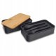 Śniadaniówka LUNCH BOX ze sztućcami, bambus 18,5 x 10,5 x 9,3 cm PJM43 8