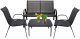 Zestaw Mebli Ogrodowych FIESTA - Stół i 4 Krzesła Metalowe Czarny 1
