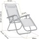 Leżak ogrodowy składany z poduszką Sofotel ChillWell szary 3