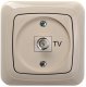 TV SOCKET F TYPE ITVL-1-01 A/B CREAM 2