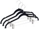 VELVET HANGER CLIPS BLACK LSV023 3PCS 1