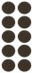 FELT PADS D20 BROWN 10PCS 1