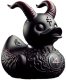 Kaczka KĄPIELOWA GOTHIC duck HEAVY METAL Czarna 15cm do WANNY PREZENT 1