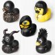 Kaczka KĄPIELOWA GOTHIC duck HEAVY METAL Irokez Czarna do WANNY PREZENT 1