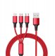 Kabel USB ITIMPORT USB-A - USB-C + microUSB + Lightning 1.2 m Biały 3