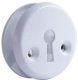 ESCUTCHEON 016 STEEL KEY WHITE 1
