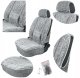 Mata pokrowiec samochodowy ergonomiczny XL welur Jasnoszary 5