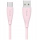Kabel USB Usams USB-A - USB-C 1 m Różowy 1