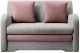 Sofa rozkładana z funkcją spania ARIO jasnoszara/różowa ELTAP 1