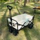 ITIMPORT WÓZEK TERENOWY PLAŻOWY Turystyczny ZAKUPY TRANSPORTOWY 150kg ze STOŁEM 88cm 2