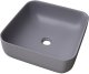 WASHBASIN CATANIA 385X385X140 MATT GREY 1