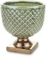 Osłonka zielono-złota 18,5x17x17 cm IRMA - II na złotej podstawce 1