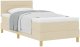 vidaXL Kremowe łóżko kontynentalne z materacem 80x200 cm 2
