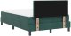 Box Spring łóżko z materacem ciemnozielone małe podwójne aksamitne 10