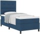 vidaXL Łóżko Box Spring z Materacem Niebieskie Pojedyncze Tkanina 2
