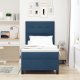 vidaXL Łóżko Box Spring z Materacem Niebieskie Pojedyncze Tkanina 5
