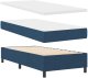 vidaXL Łóżko Box Spring z Materacem Niebieskie Pojedyncze Tkanina 7