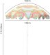 ProGarden Parasol plażowo ogrodowy 160CM pomarańczowo zielony 4