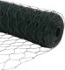 Słupki ogrodzeniowe 5 sztuk U-Channel zielony 40 cm stal, Ogrodzenie sześciokątne zielone 0,4x10 m stal 7