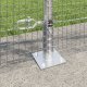 Zestaw słupków ogrodzeniowych  Zestaw 2 Stal ocynkowana 10m x 1m 4