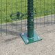 Ogrodzenie z drutu spawanego z 13 słupkami z flanszą Zielone 1,2x25 m Stal 3