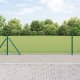 Ogrodzenie spawane z 13 słupkami flanszowymi zielonym 0,4 x 100 m ze stali 1