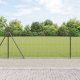 Ogrodzenie spawane z 7 słupkami z kołnierzem Szary 0.8x10 m Stal 1