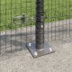 Ogrodzenie spawane z 7 słupkami z kołnierzem Szary 0.8x10 m Stal 3