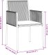 Zestaw 3 Czarny Rattan PE, Stal, Tkanina poliester Standardowy 9