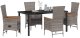 vidaXL Zestaw 5-częściowy do jadalni ogrodowej z poduszkami Szary Polirattan 3