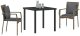 Zestaw 3-częściowy do jadalni ogrodowej z poduszkami Szary Polirattan 3