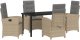 Zestaw 5 Mebli Ogrodowych z Poduszkami Beżowy Polirattan 2
