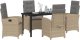 Zestaw 5 Mebli Ogrodowych z Poduszkami Beżowy Polirattan 3