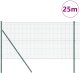 Ogrodzenie z drutu spawanego  z 13 słupkami Zielonym 1x25 m Stal 2