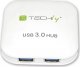 HUB USB Techly 4x USB-A 3.0 (IUSB3-HUB4-WH) 1