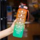 Bidon Motywacyjny 1000 ml Sportowy 1L Butelka na Wodę Zielony-Pomarańczowy 8