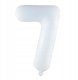 Balon 7 urodziny Cyfra SIEDEM Foliowy Happy Birthday biały 80cm 2
